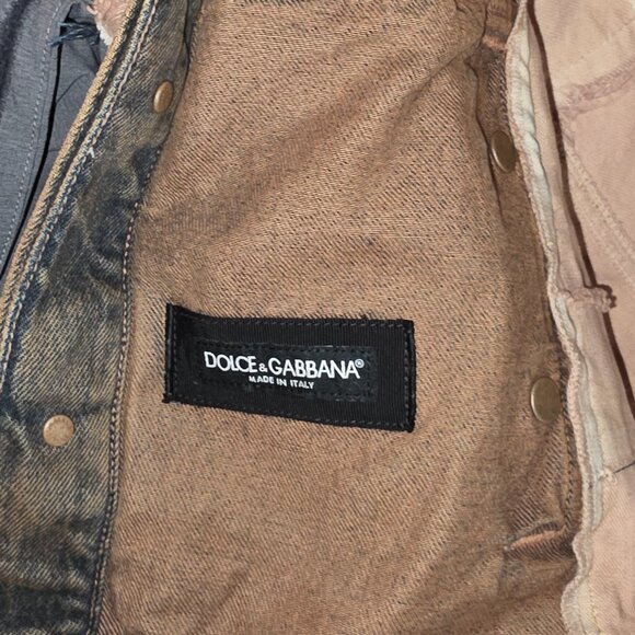Dolce & Gabbana Jacket For Men Brown Tan Jean Cotton Made In Italy - Picture 5 of 11